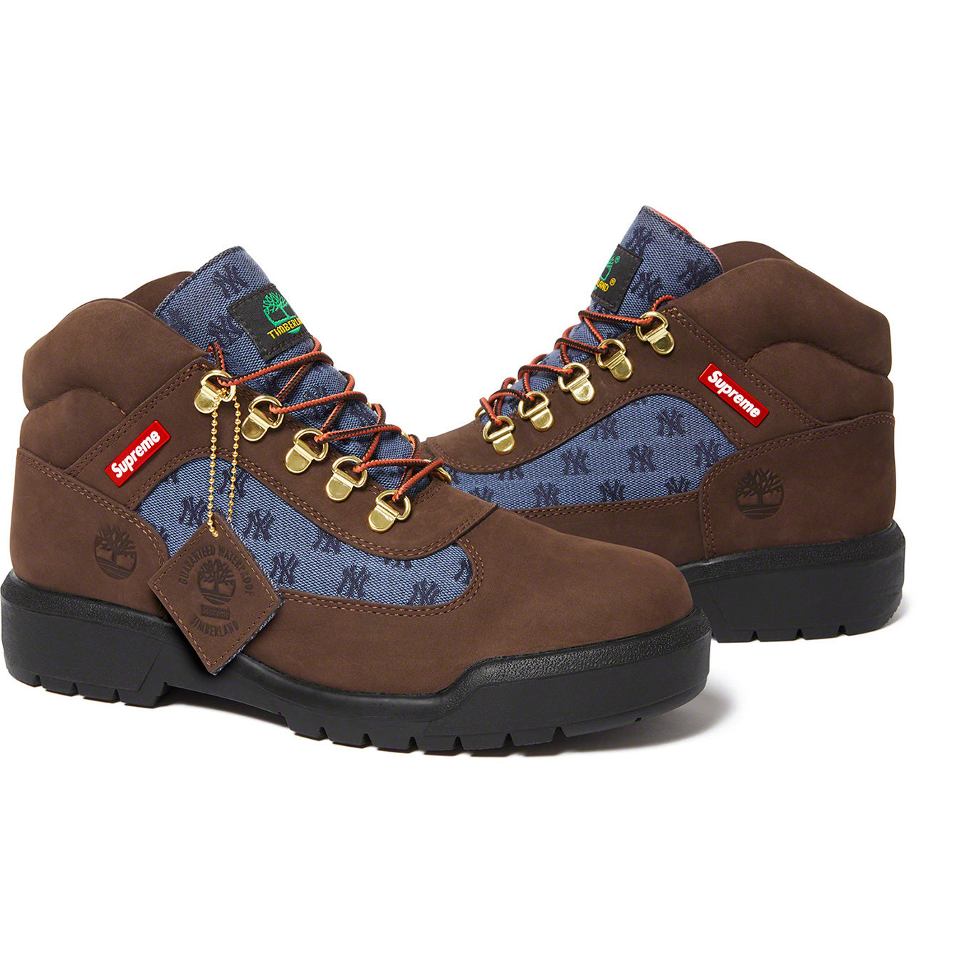 TIMBERLAND FIELD BOOT X SUPREME X NEW YORK YANKEES 'BROWN'
