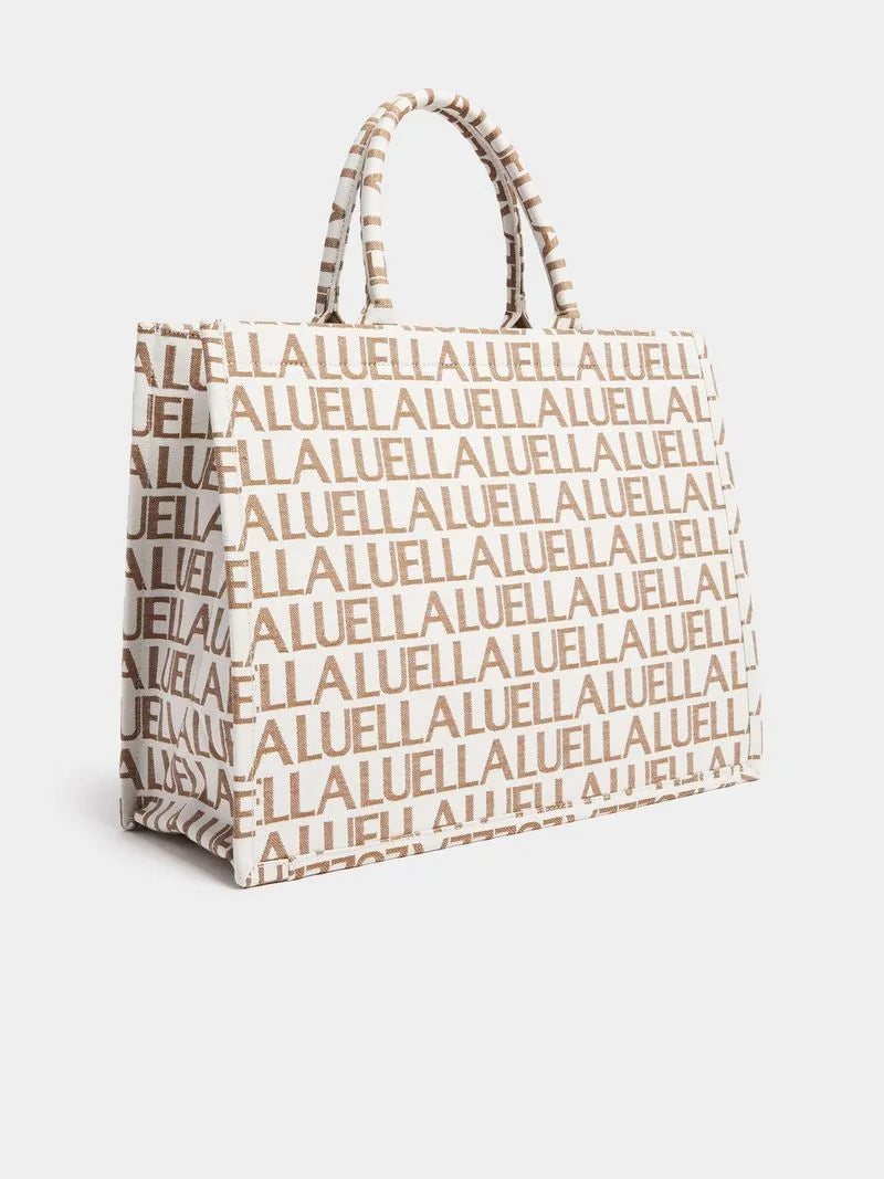Luella Large Jacquard Branded Tote