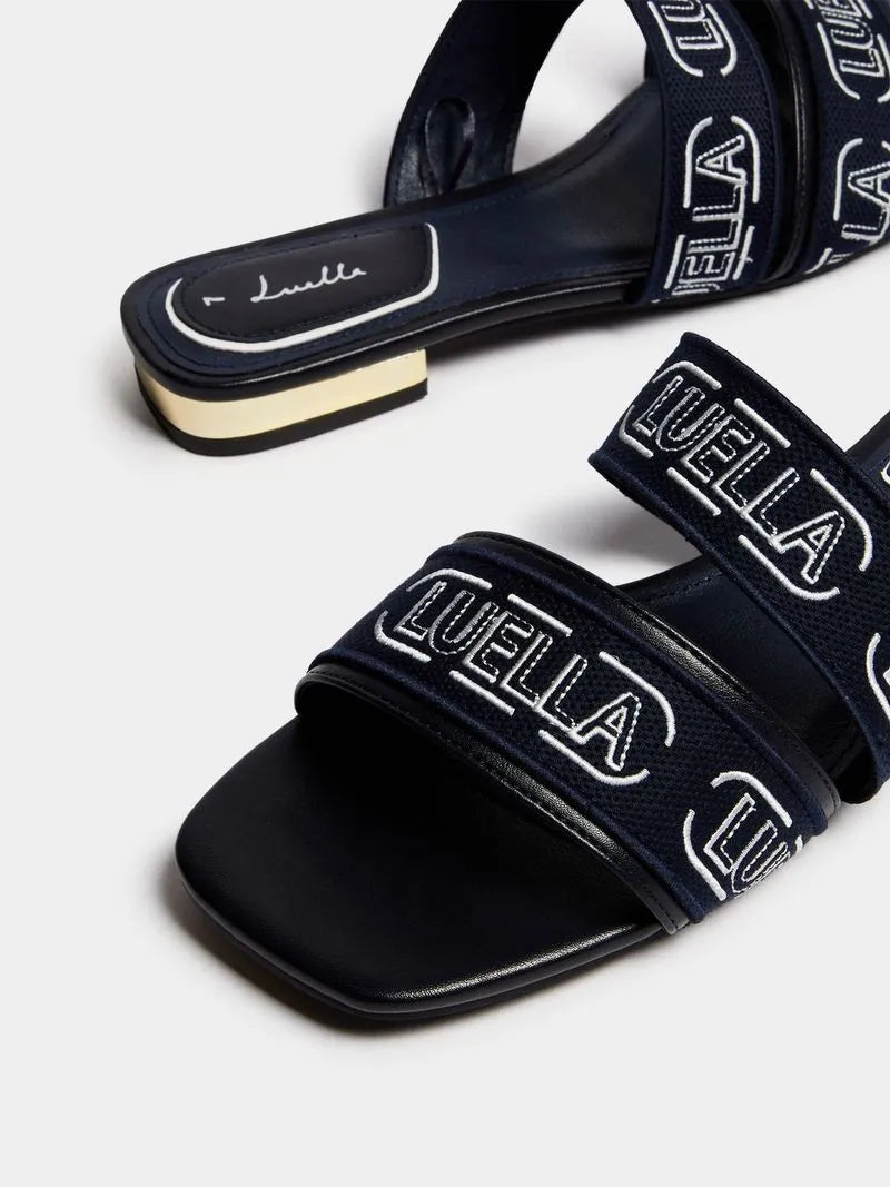 Luella Embroidered Chain Mules Luella