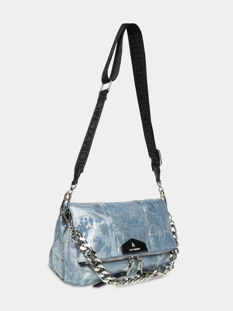 Steve Madden Women's Blue Denim Bfin-D Messenger Handbag Steve Madden