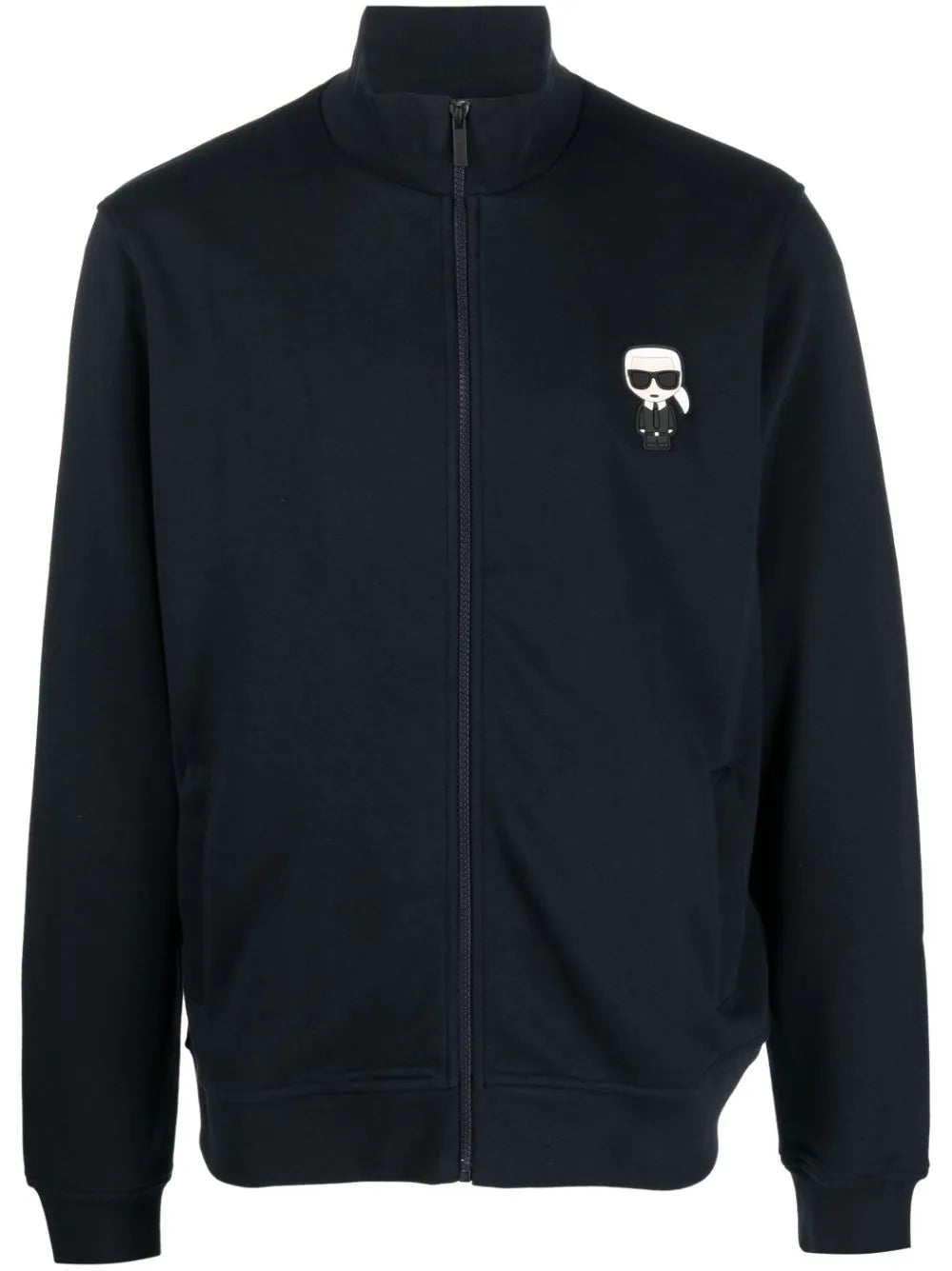 Karl Lagerfeld logo-patch zip-up jacket