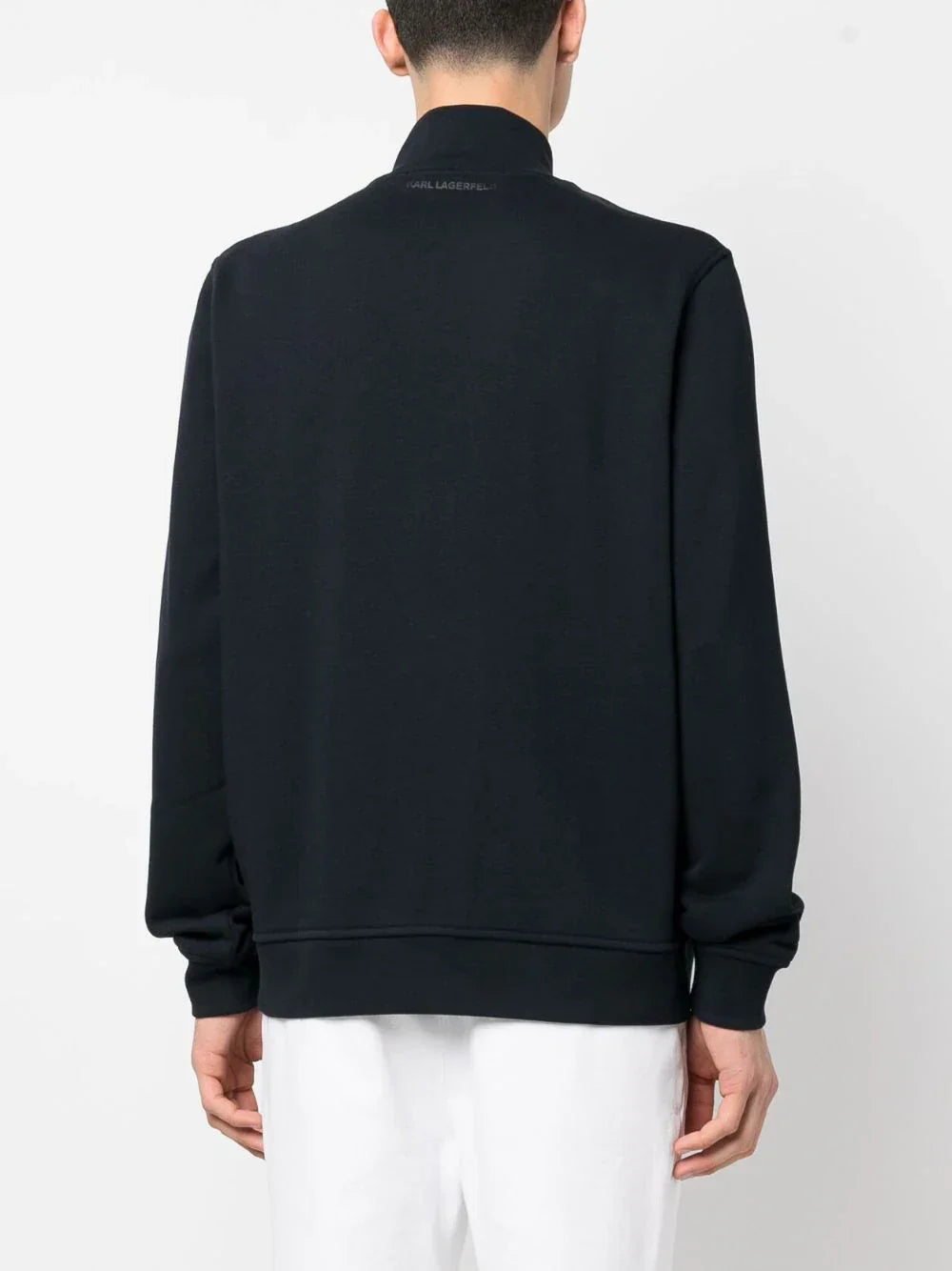 Karl Lagerfeld logo-patch zip-up jacket