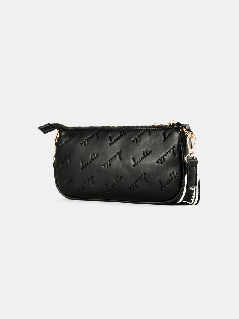 Luella Crossbody Bag with Embossed Logo Print and Removable Pouch