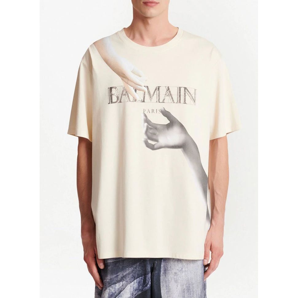 Statue-Print Cotton T-Shirt