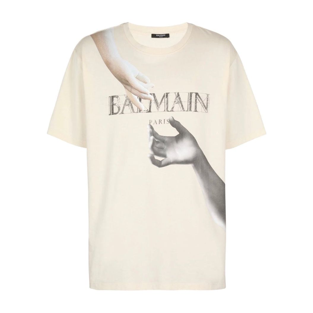 Statue-Print Cotton T-Shirt