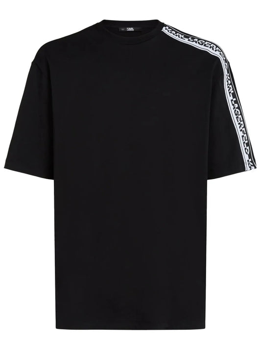 Karl Lagerfeld logo-tape organic-cotton T-shirt
