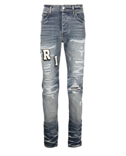 Varsity Ripped Skinny Jeans