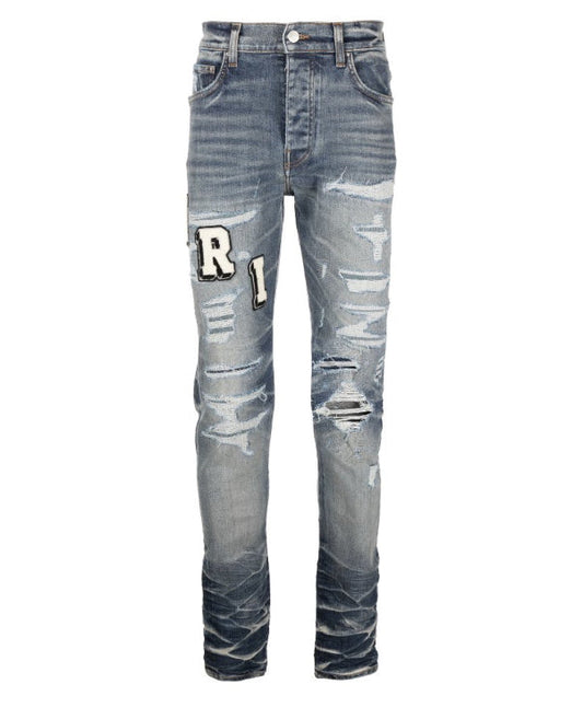 Varsity Ripped Skinny Jeans