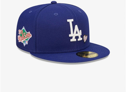 LA Dodgers MLB Team Heart Blue 59FIFTY Fitted Cap