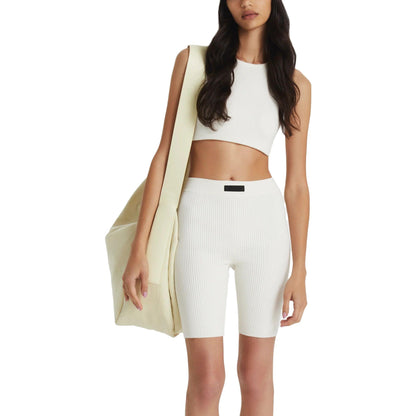 (WMNS) Fear of God Essentials FW23 Biker Shorts 'Cloud Dancer' 192BT235371FW
