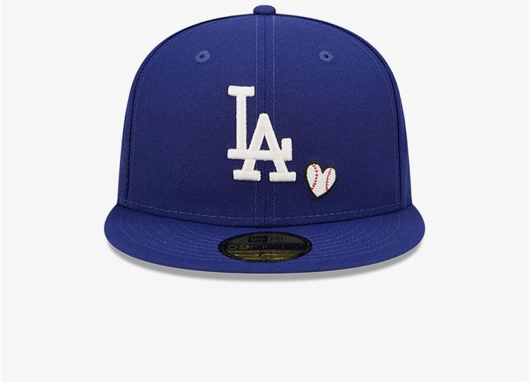 LA Dodgers MLB Team Heart Blue 59FIFTY Fitted Cap