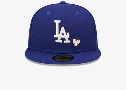 LA Dodgers MLB Team Heart Blue 59FIFTY Fitted Cap