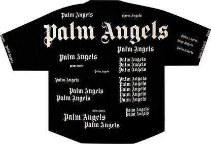 Palm Angels Multi Logo Short-Sleeve T-Shirt 'Black' Clothing