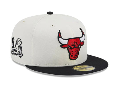 Chicago Bulls 59FIFTY Championships White/Black Cap