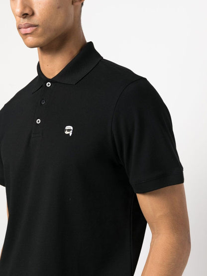 Karl Lagerfeld Ikonik Patch organic-cotton polo shirt