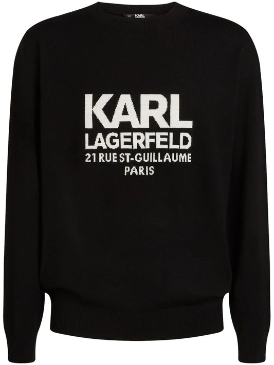 Karl Lagerfeld Rue St-Guillaume intarsia wool jumper