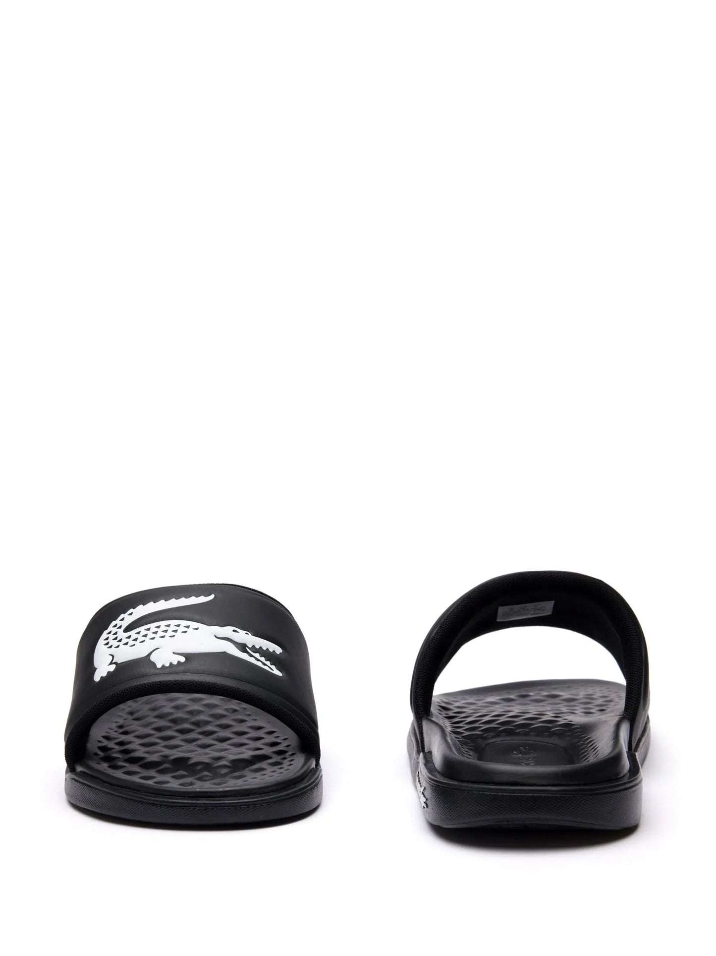 Lacoste Croco Dualiste logo strap slides