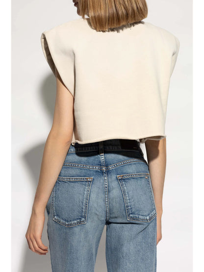 AMIRI logo-print cropped tank top
