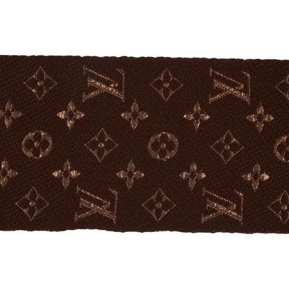 Brown and Gold Monogram Logomania Shine Scarf