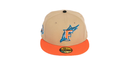 New Era 59Fifty Florida Marlins 2003 world Series "Stone Age Pack" Fitted Hat - Tan