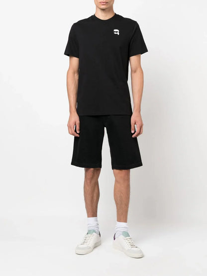 Karl Lagerfeld Ikonik Patch organic-cotton T-shirt