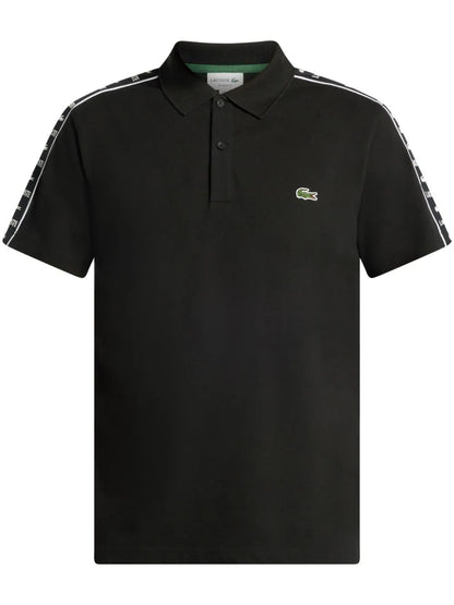 Lacoste logo-embroidered side-stripe polo shirt