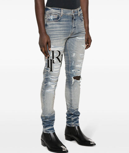 Logo-Patch Cotton-Blend Slim-Fit Jeans