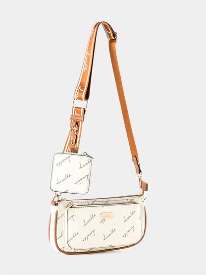 Luella Crossbody Bag with Logo Print