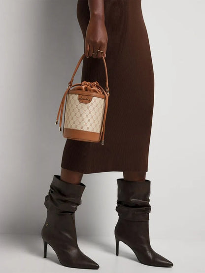Luella Jacquard Bucket Bag
